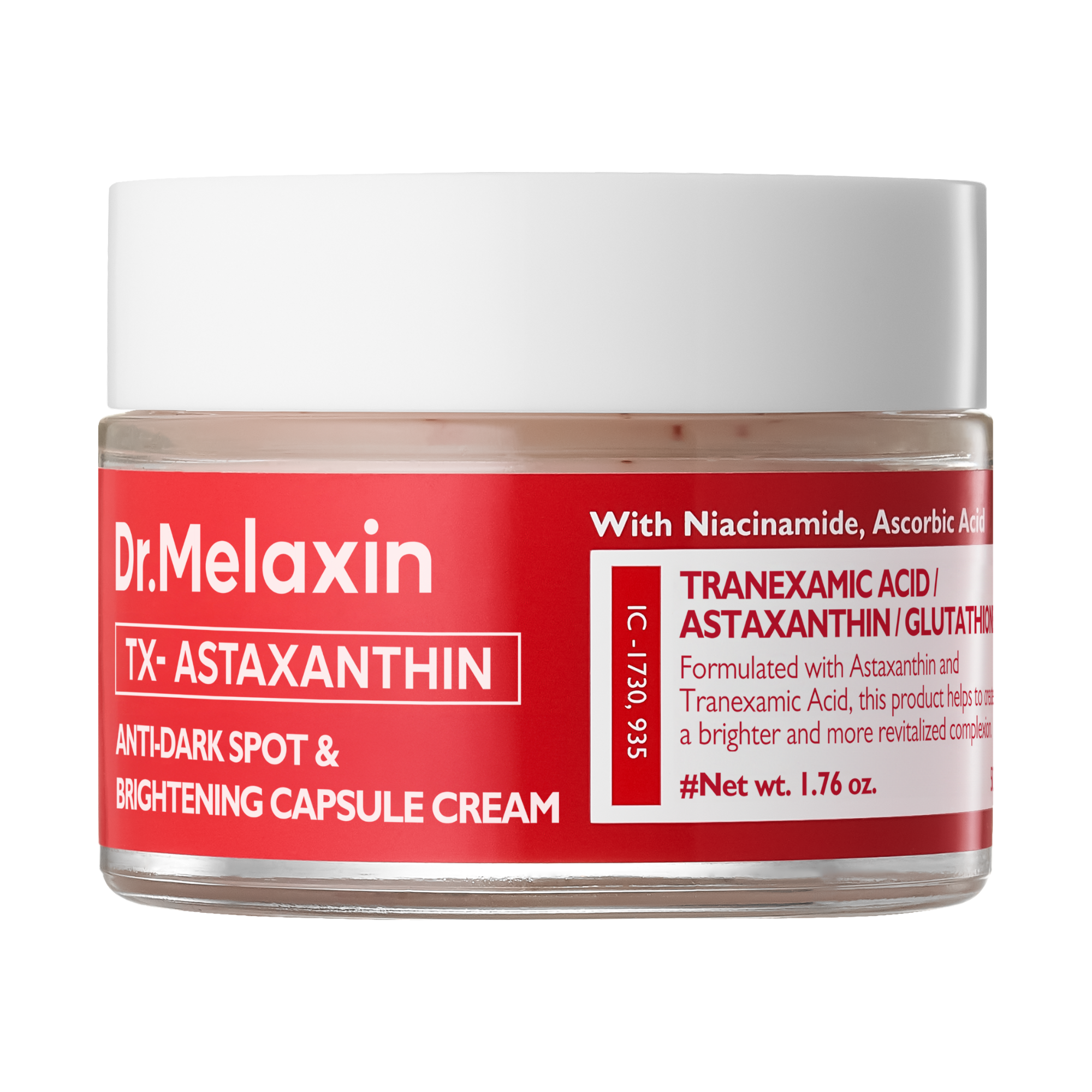 DR.MELAXIN TX-ASTAXANTHIN Anti-Dark Spot & Brightening Capsule Cream – Aufhellende Creme mit Astaxanthin 50 g