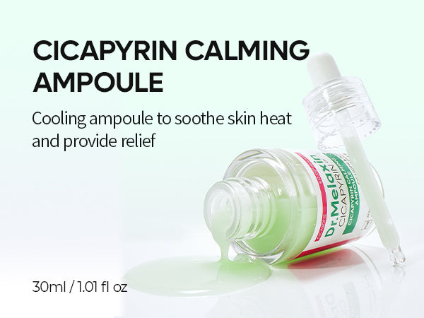 DR.MELAXIN CICAPYRIN CALMING AMPOULE Kojące serum do twarzy z kompleksem chłodzącym 30 ml #4