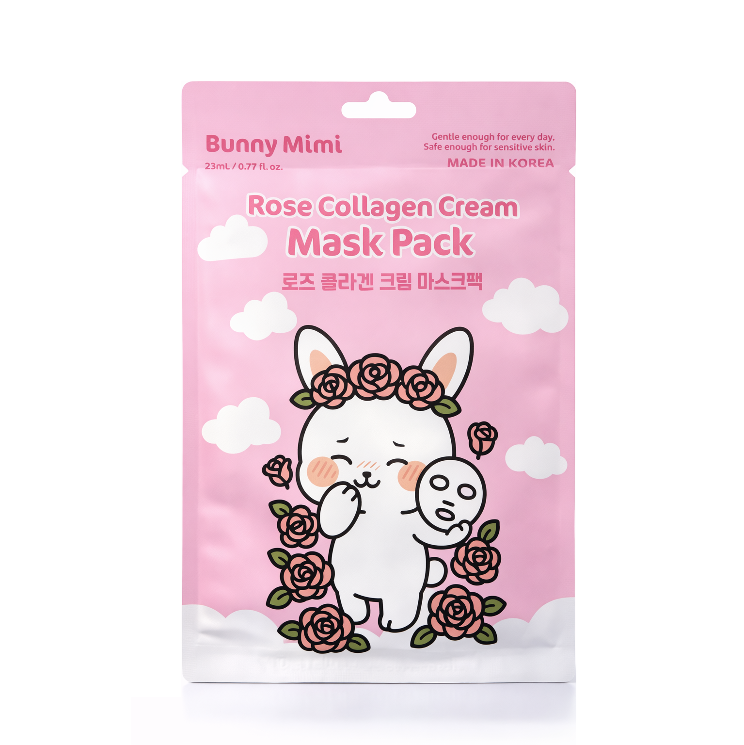 BUNNY MIMI ROSE COLLAGEN CREAM MASK PACK Nawilżająca maseczka do twarzy 23 ml