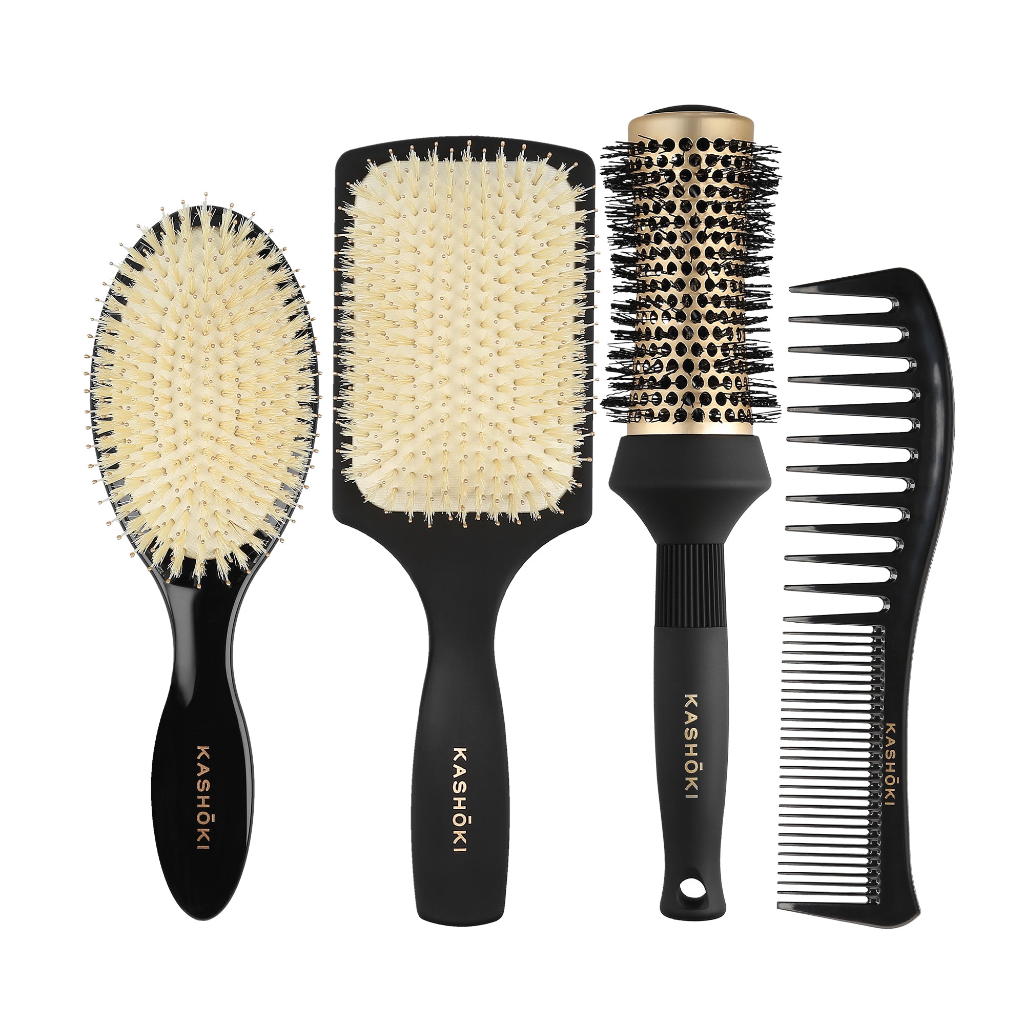 KASHŌKI 3er Set Haarbürsten + Kamm