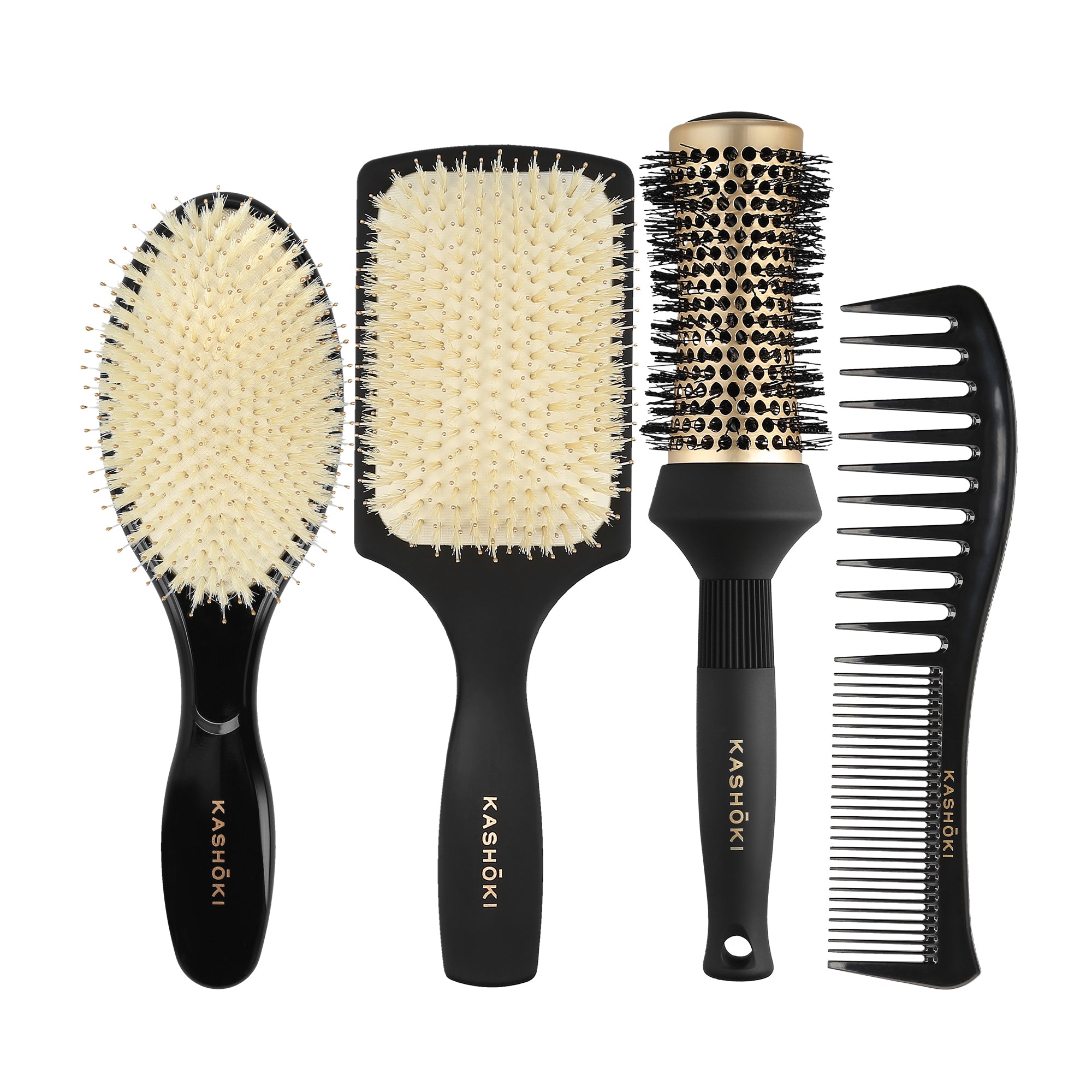 KASHŌKI 3er Set Haarbürsten + Kamm