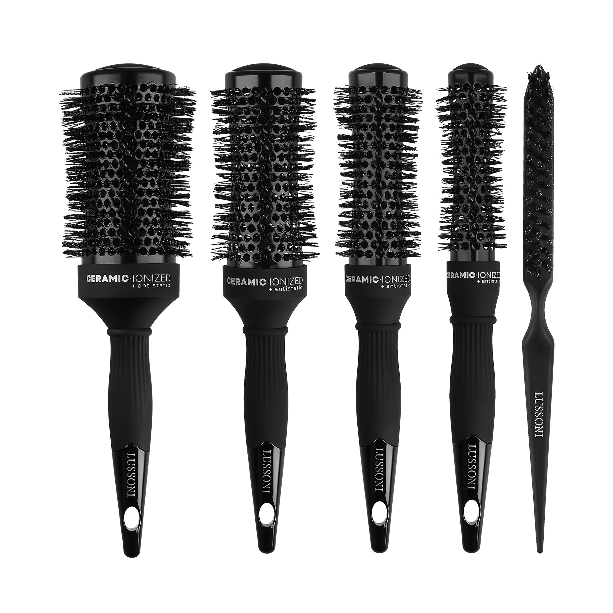 LUSSONI Set mit 5 Haarbürsten