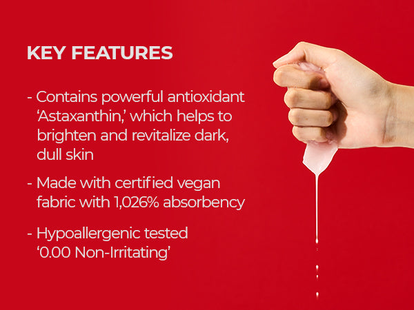 DR.MELAXIN ASTAXANTHIN BRIGHTENING AMPOULE MASK Rozjaśniające maseczki w płachcie z astaksantyną 5x25 ml #8