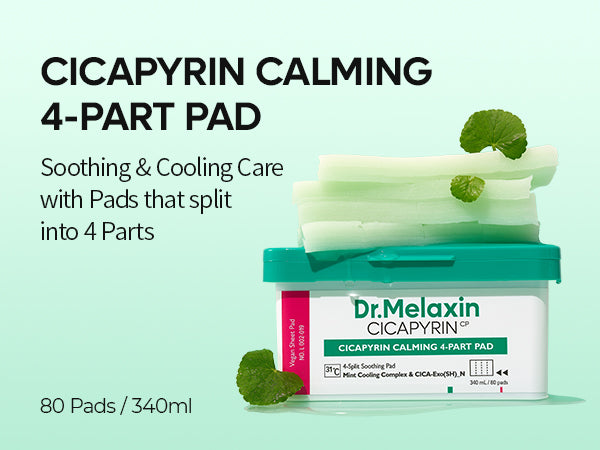 DR.MELAXIN CICAPYRIN CALMING PAD 4-PARTS Disques apaisants pour le visage avec complexe rafraîchissant 80 pièces (340 ml) #4