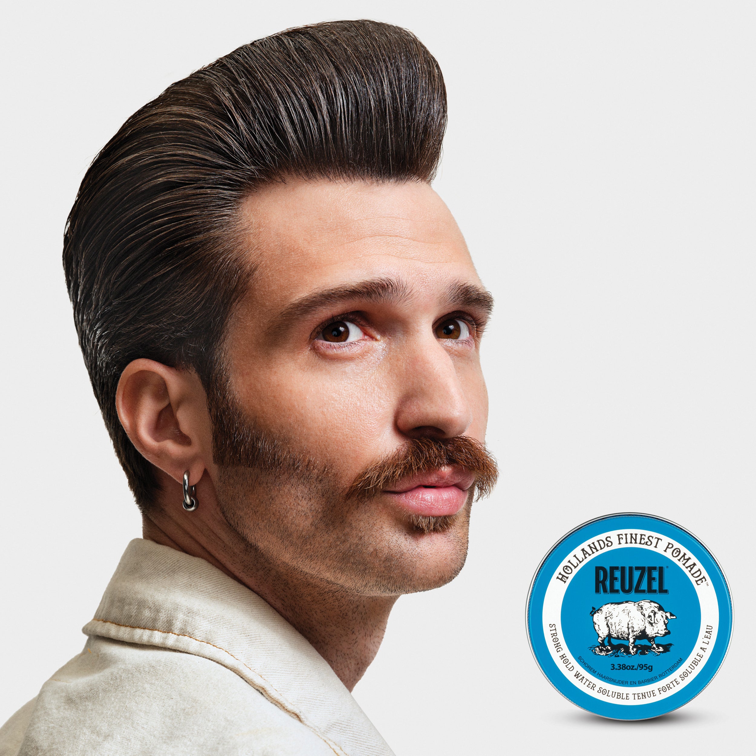 REUZEL BLUE STRONG HOLD WASSERLÖSLICH Wasserbasierte Haarpomade mit starkem Halt 95 g #3