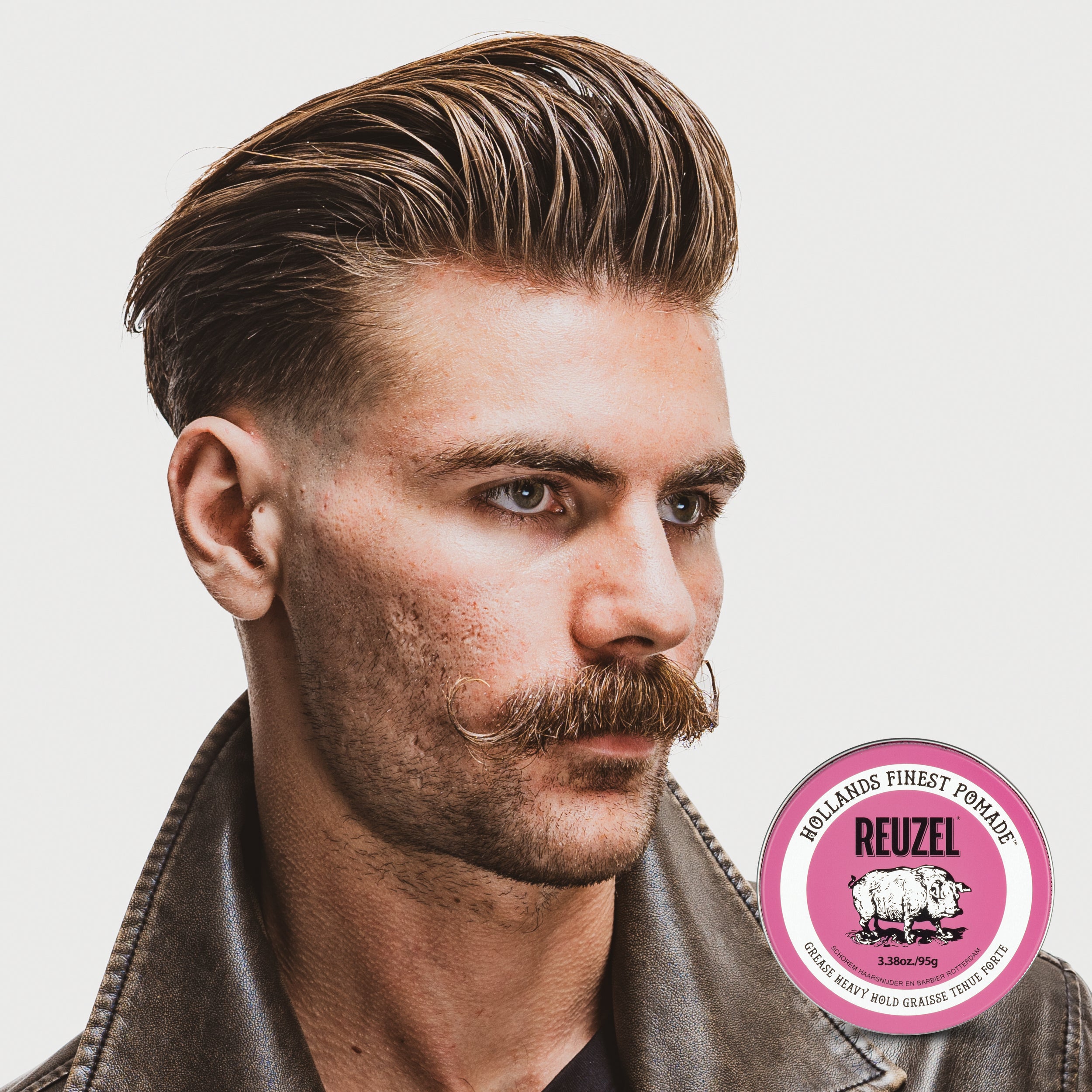 REUZEL PINK HEAVY GREASE HEAVY HOLD Wachs-Haarpomade mit starkem Halt 95 g #2