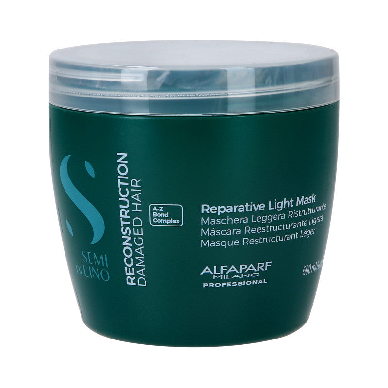ALFAPARF SEMI DI LINO RECONSTRUCTION LIGHT Regenerierende Maske für strapaziertes, dünnes und empfindliches Haar 500 ml