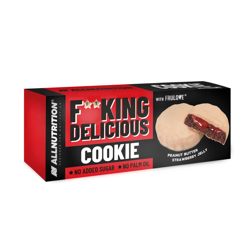ALLNUTRITION FITKING DELICIOUS Cookies – Erdnussbutter & Erdbeergelee 128g