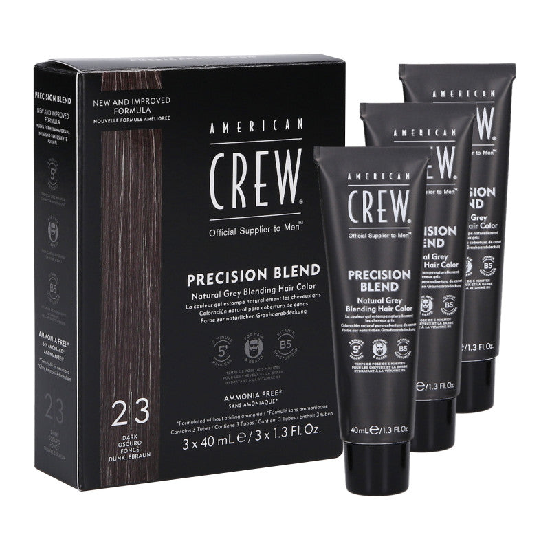 AMERICAN CREW Precision Blend Odsiwiacz dla mężczyzn Dark (2-3) 3x40ml