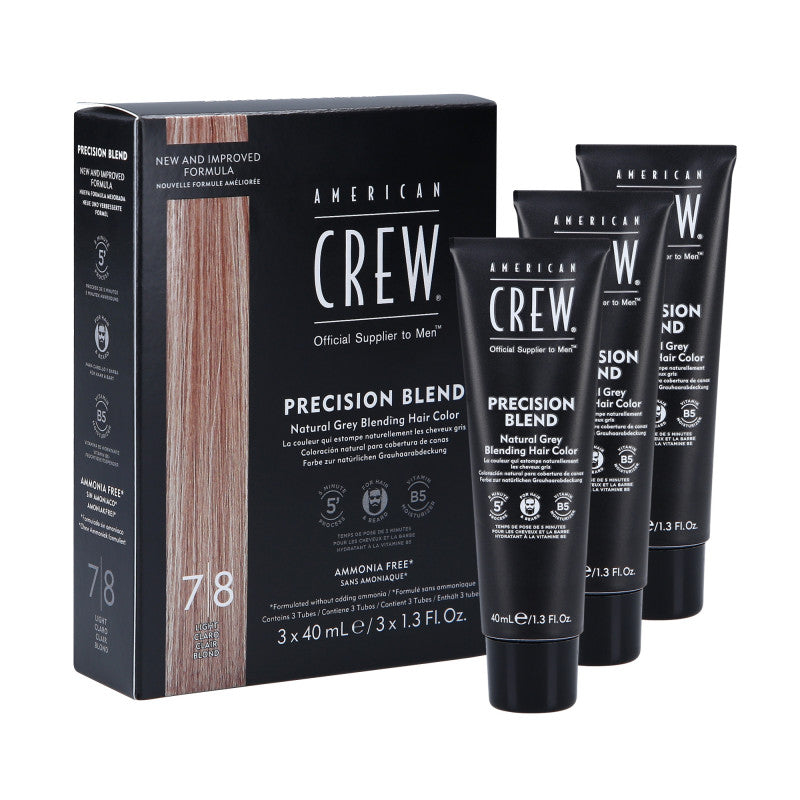 AMERICAN CREW Precision Blend Odsiwiacz dla mężczyzn Light (7-8) 3x40ml