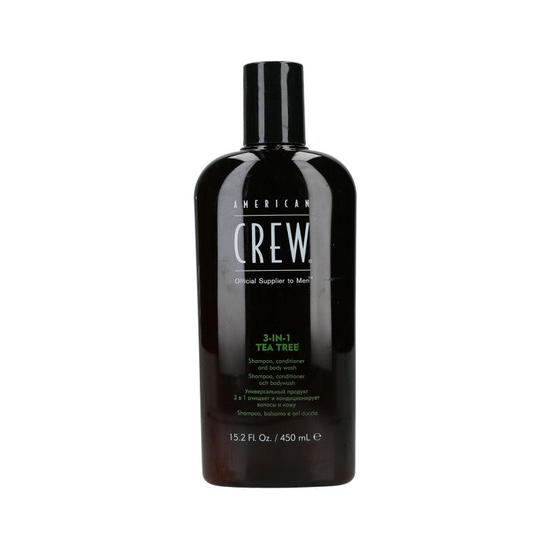AMERICAN CREW Tea Tree Shampoo Conditioner Duschgel 3in1 450ml