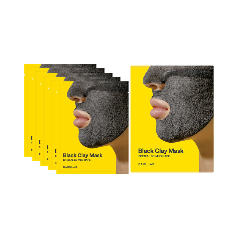 BARULAB BLACK CLAY 7IN1 TOTAL SOLUTION Schwarze Tonmaske 18 g x 5 Stück
