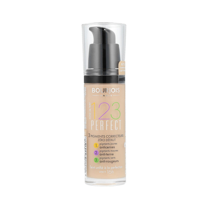 BOURJOIS 123 Perfect Foundation 51 Light Vanilla 30ml