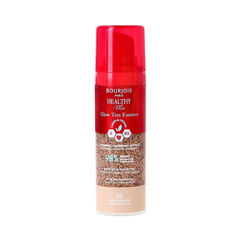 BOURJOIS HEALTHY MIX GLOW TINT Feuchtigkeitsspendende Essenz, gleicht den Hautton aus 30 Light/Medium, 30 ml