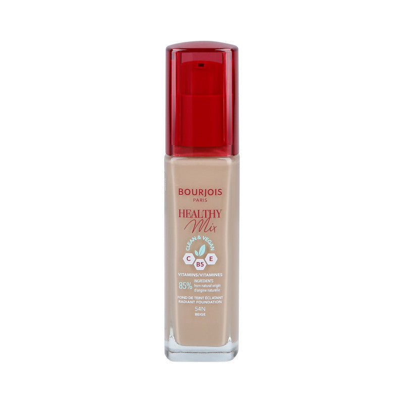 BOURJOIS HEALTHY MIX VEGAN Anti Fatigue Foundation 054N Beige 30ml