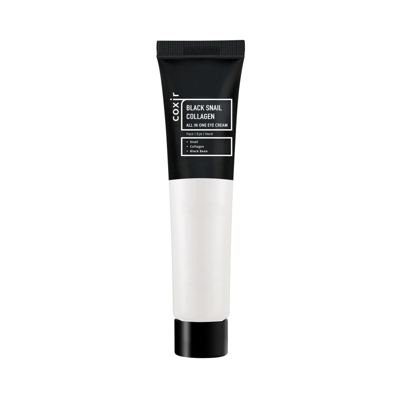 COXIR BLACK SNAIL COLLAGEN LINE Multifunktionelle Anti-Aging-Augencreme mit Schneckenschleim und Kollagen 30ml