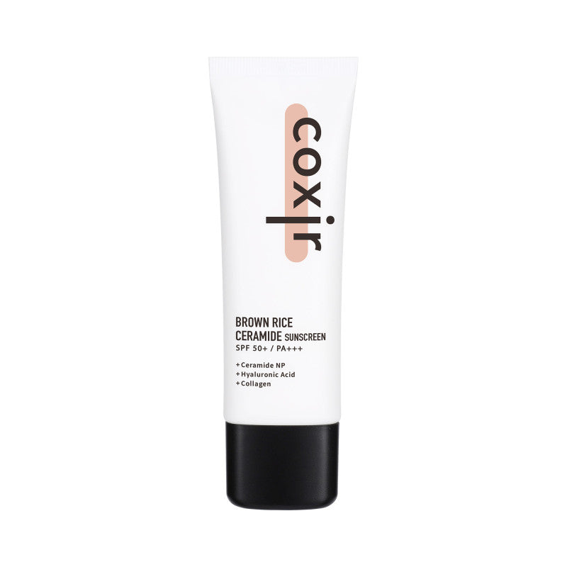 COXIR RICE LINE Feuchtigkeitsspendende Sonnencreme mit Ceramiden und braunem Reisextrakt 50ml