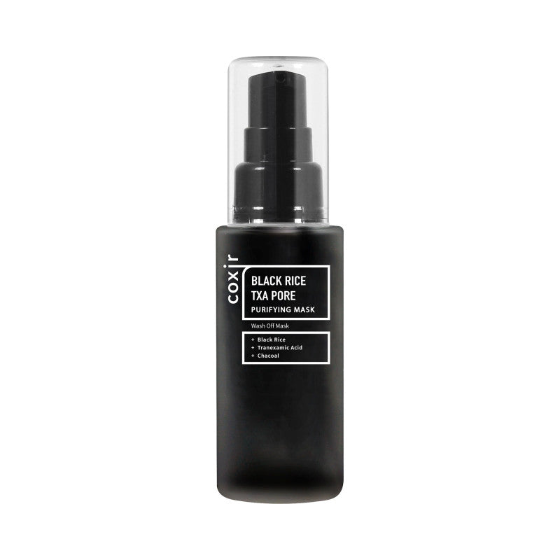 COXIR RICE LINE Reinigende Maske mit schwarzem Reis und Tranexamsäure 50ml