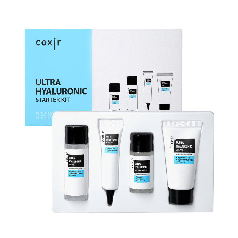 COXIR ULTRA HYALURONIC LINE Intensives Feuchtigkeitsset mit Hyaluronsäure, 30ml + 20ml + 20ml + 10ml