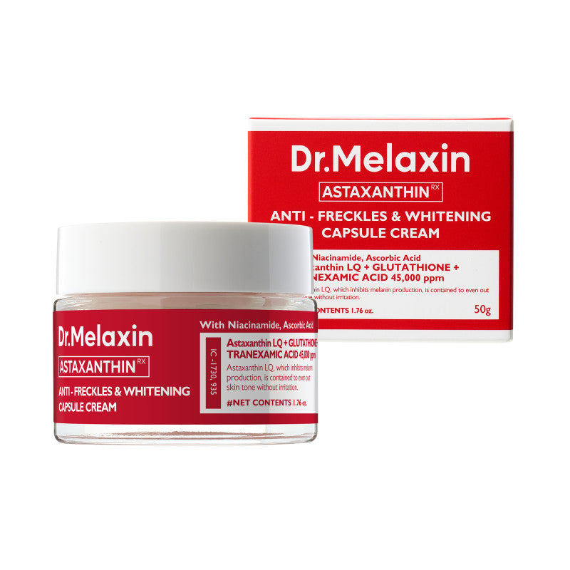 DR.MELAXIN ASTAXANTHIN ANTI-SOMMERSPROSSEN & WHITENING CAPSULE CREAM Aufhellende und verjüngende Creme mit Astaxanthin 50 ml
