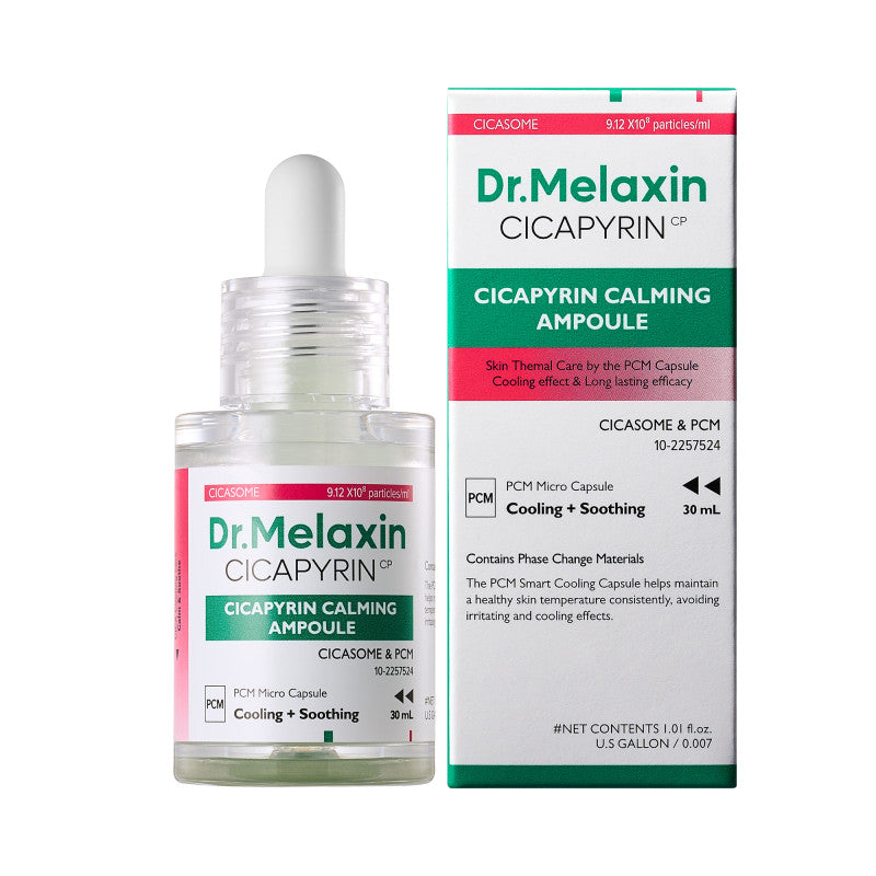DR.MELAXIN CICAPYRIN CALMING AMPOULE Beruhigendes Gesichtsserum mit kühlendem Komplex, 30 ml
