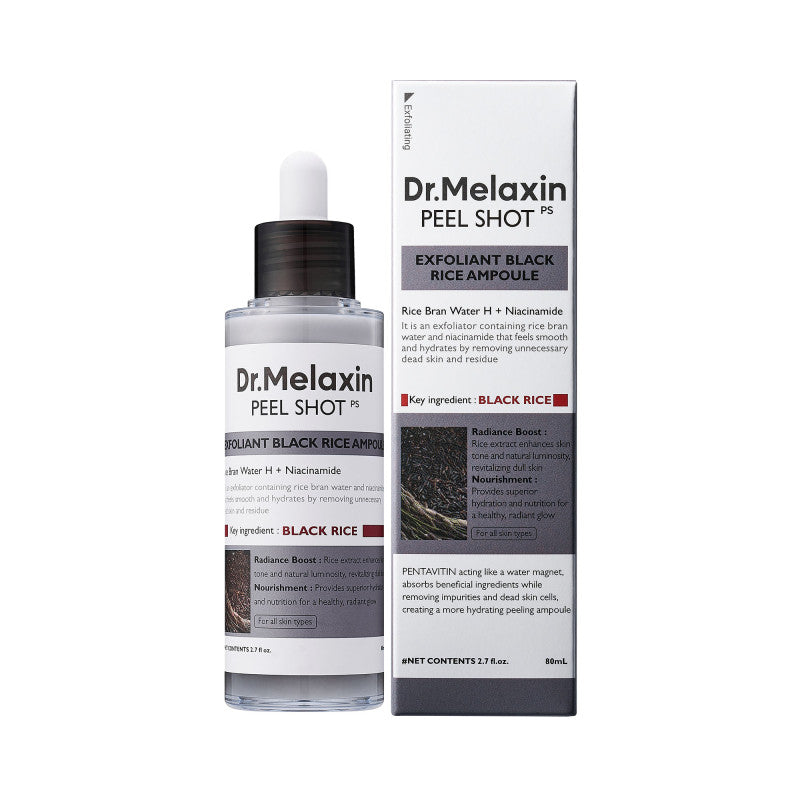 DR.MELAXIN PEEL SHOT LINE Sanft peelende Ampulle mit schwarzem Reisextrakt 80ml