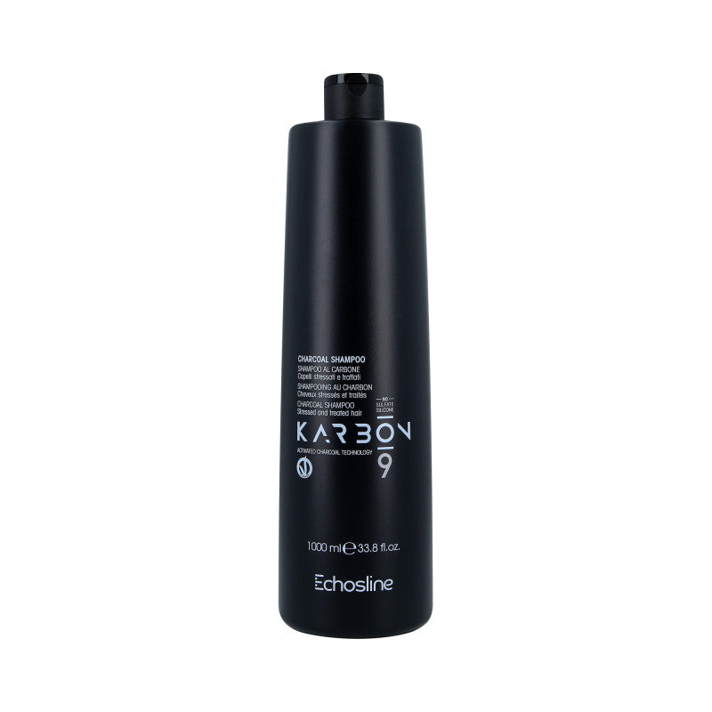 ECHOSLINE KARBON 9 CHARCOAL VEGAN ORGANIC Wegański szampon regenerujący do włosów zniszczonych 1000ml