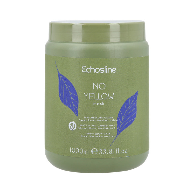 ECHOSLINE NO YELLOW Maske für blondes Haar, neutralisiert Gelbtöne, 1000 ml