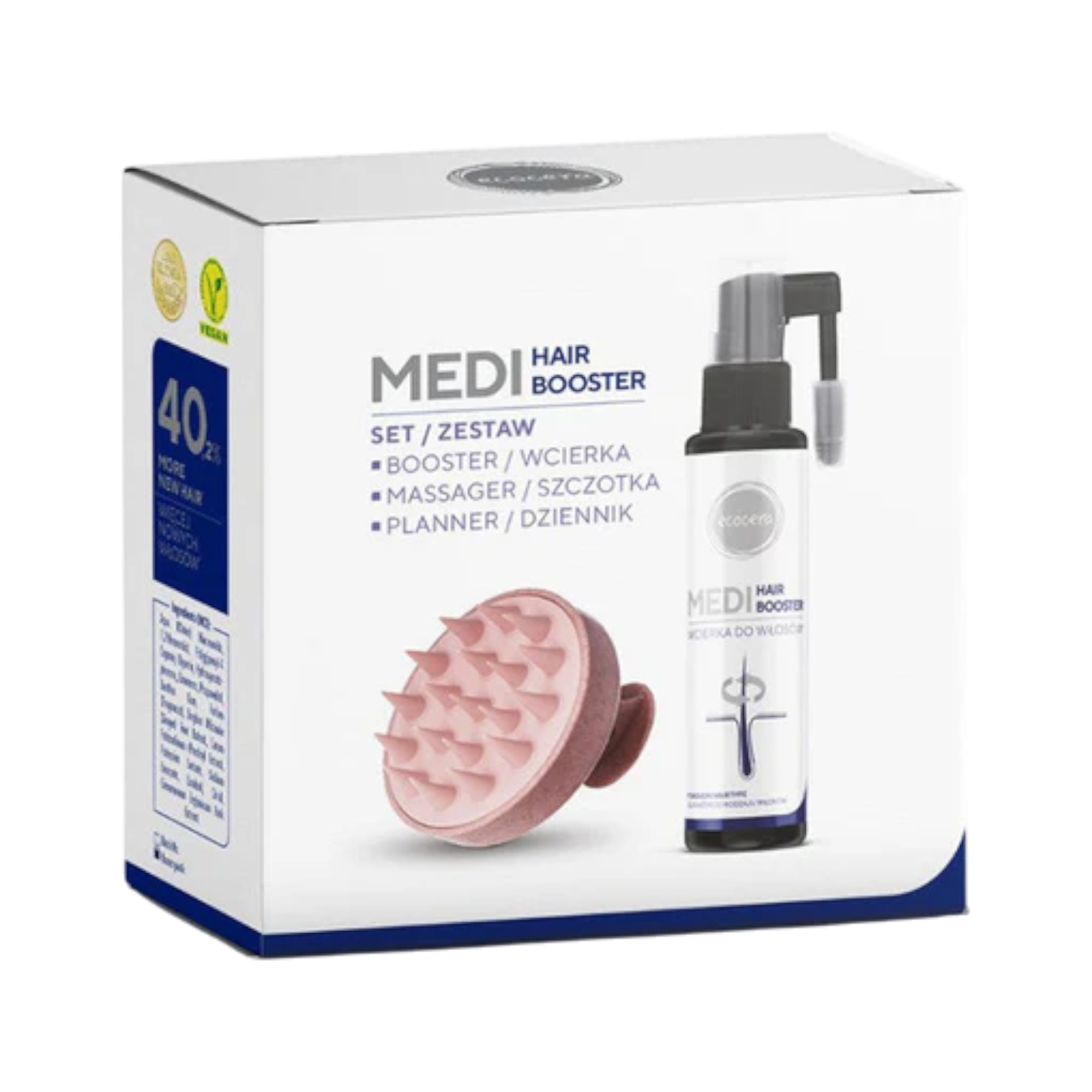 ECOCERA MEDI HAIR BOOSTER Set aus Lotion + Bürste