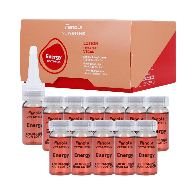 FANOLA VITAMINS ENERGY BE COMPLEX Energetyzujące ampułki do włosów 12x10ml