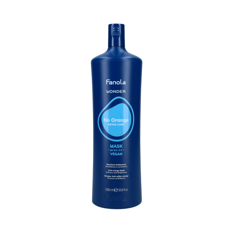 FANOLA WONDER NO ORANGE EXTRA CARE Vegane Maske, die Kupfer- und Orangetöne neutralisiert, 1000 ml