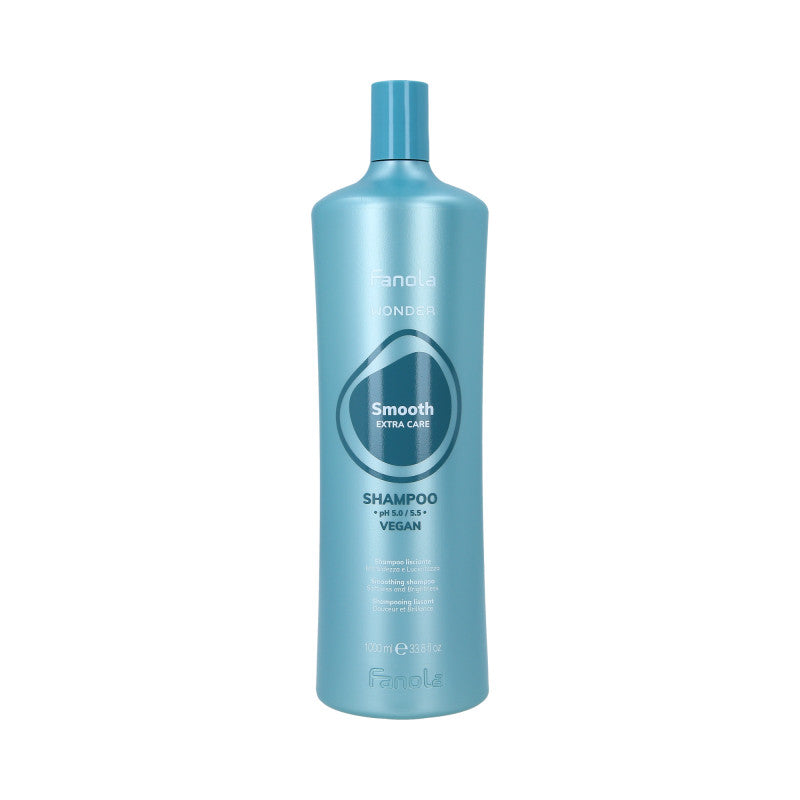 FANOLA WONDER SMOOTH EXTRA CARE Veganes Glättungsshampoo für krauses Haar 1000ml