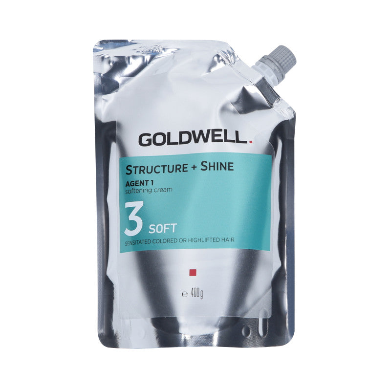 GOLDWELL Structure + Straight Shine Agent 1 - 3 Sanfte, weichmachende Haarcreme zur dauerhaften Glättung 400g