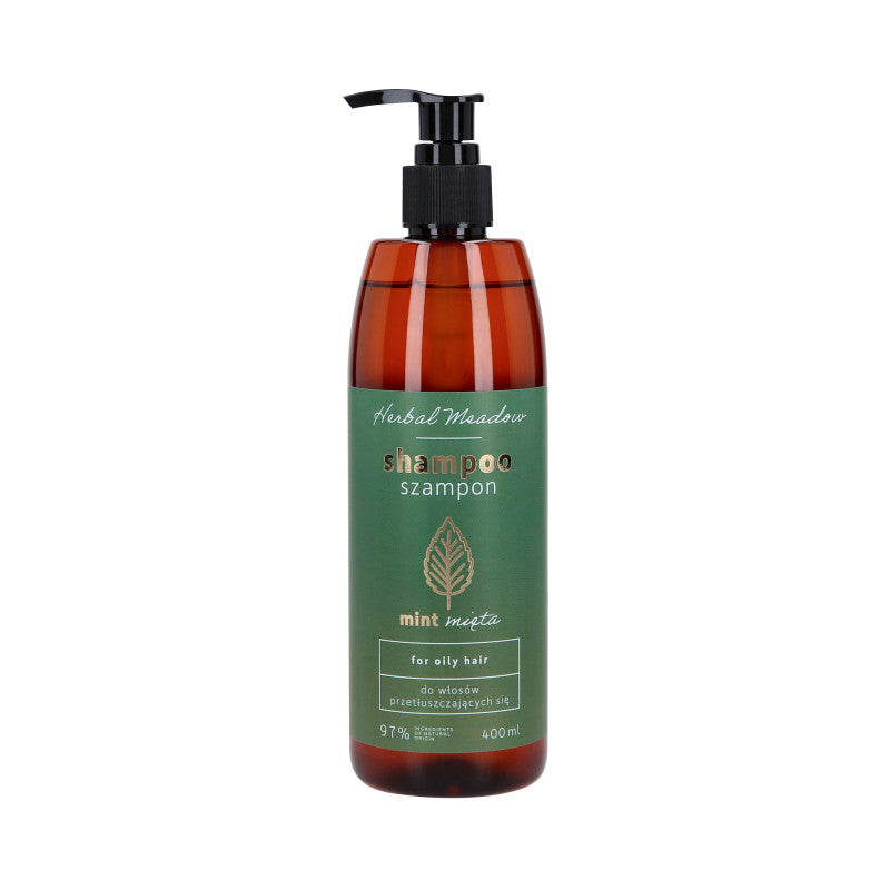 HERBAL MEADOW Shampoo für fettiges Haar mit Minzextrakt 400ml