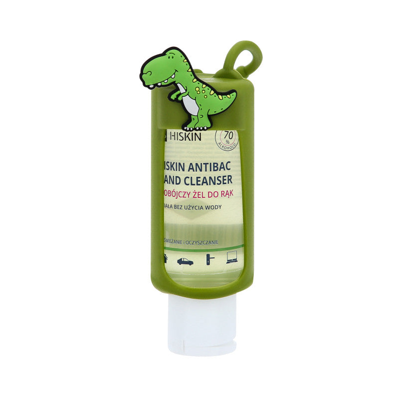 HISKIN ANTIBAC Biozides Handgel mit Mangoduft im Etui, Dinosaurier 75ml