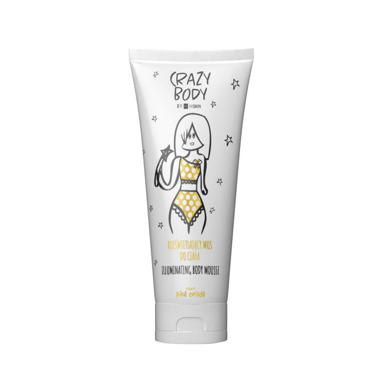 HISKIN CRAZY BODY Leuchtendes Körpermousse Pina Colada 250 ml