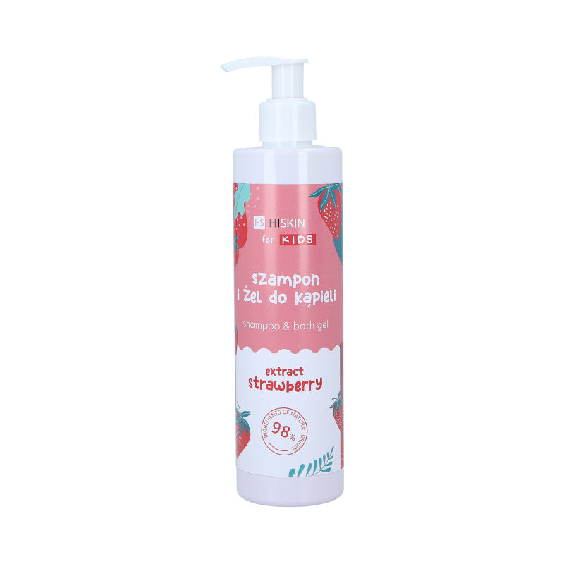 HISKIN FOR KIDS 2IN1 STRAWBERRY RASPBERRY 2in1 Shampoo und Gel für Kinder mit dem Duft von Erdbeeren und Himbeeren 280ml