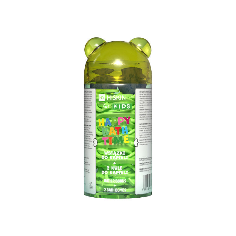 HISKIN FOR KIDS HAPPY BATH TIME Badebänder + 2 Teddybär-Badebomben für Kinder
