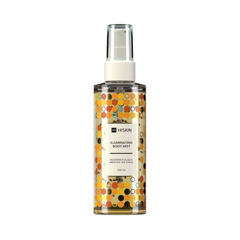 HISKIN GLOW MY MIND Leuchtendes Körperspray mit Roségoldpartikeln 100 ml