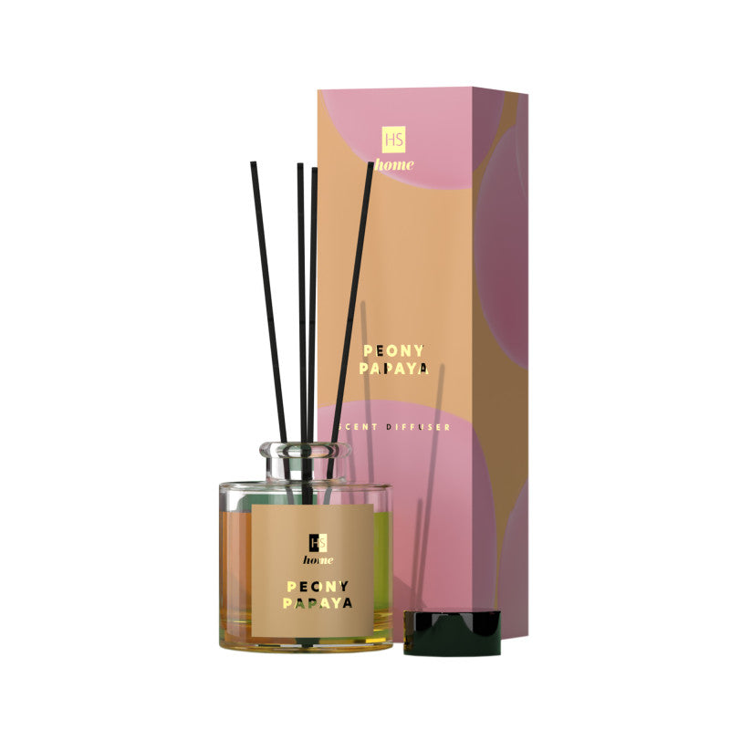 HISKIN HOME Raumduft-Diffusor Pfingstrose & Papaya, 90 ml