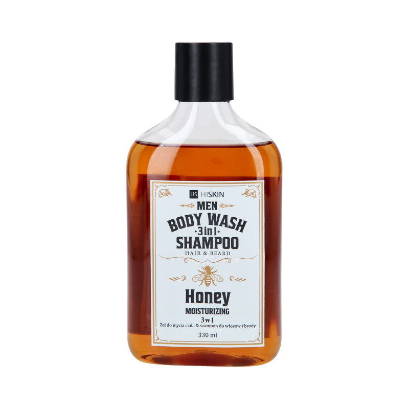HISKIN MEN DÜSENWÄSCHE WHISKY HONEY 3in1 Universal-Duschgel und Shampoo für Haare und Bart 330ml
