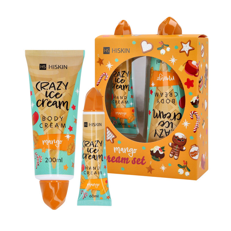 HISKIN XMASS MANGO Set Körperlotion und Handcreme, Mango 200ml + 60ml