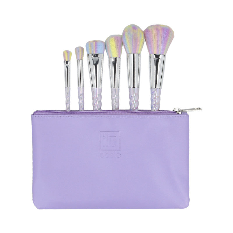 ilū basic Set aus 6 Schminkpinseln + Etui, Einhorn