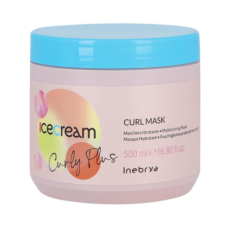 INEBRYA ICE CREAM CURLY PLUS Maske für lockiges und dauergewelltes Haar 500ml
