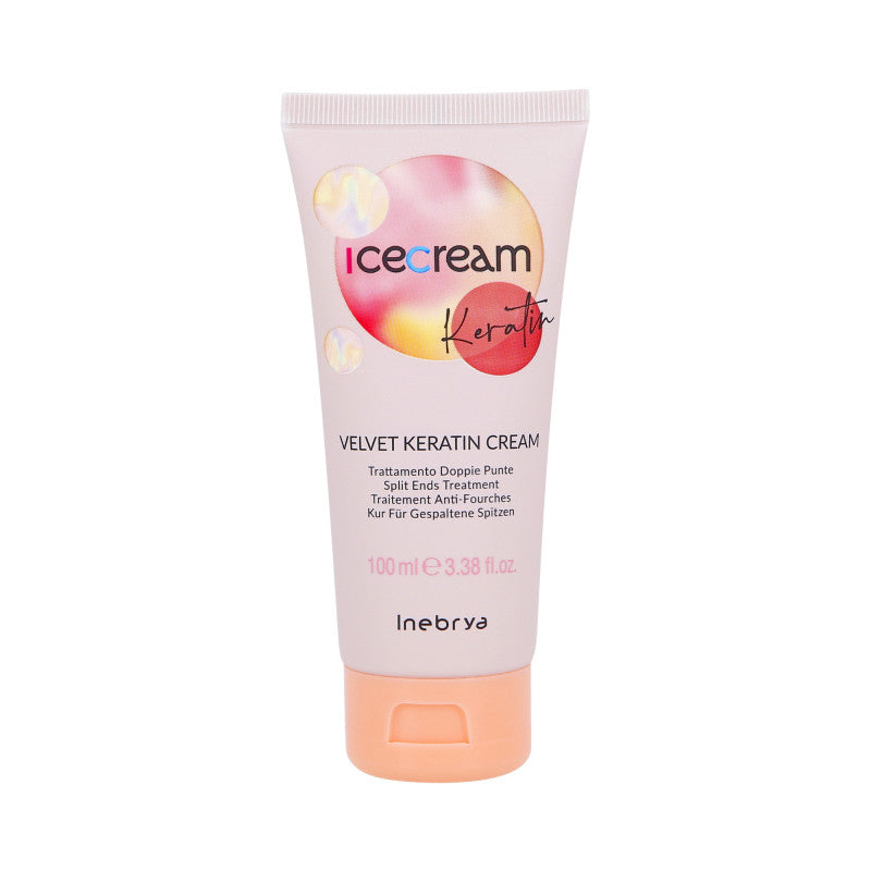 INEBRYA ICE CREAM VELVET KERATIN Regenerierende Creme gegen Spliss 100ml