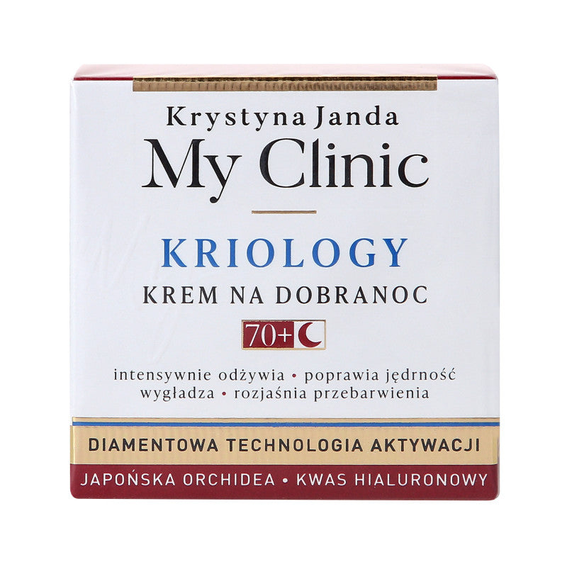 JANDA MY CLINIC KRIOLOGY Odżywiający krem na dobry wieczór 70+ 50ml
