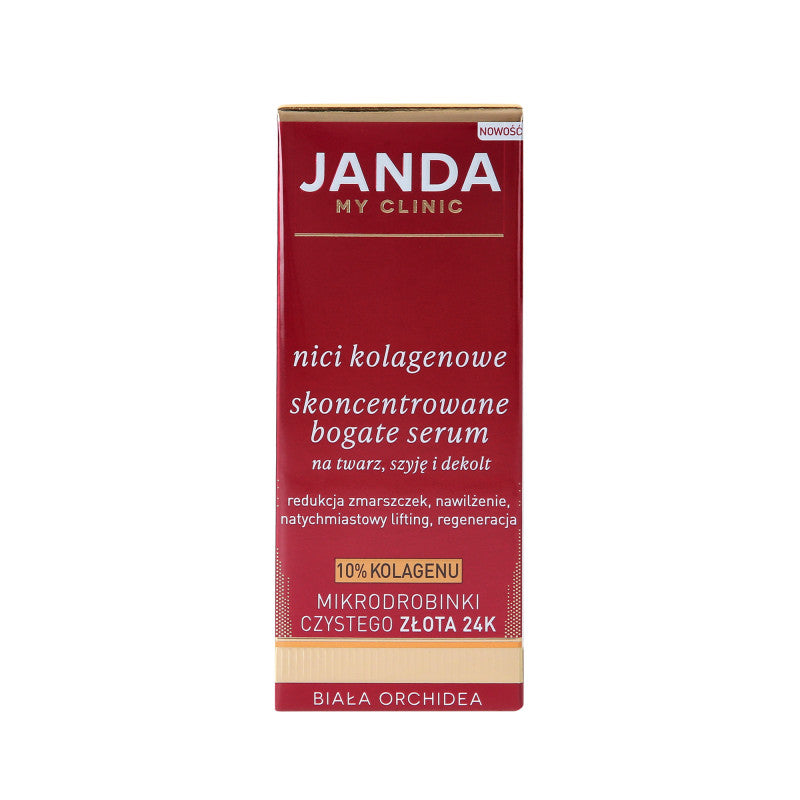 JANDA MY CLINIC Kollagenfäden konzentriertes, reichhaltiges Serum für Gesicht, Hals und Dekolleté 30ml