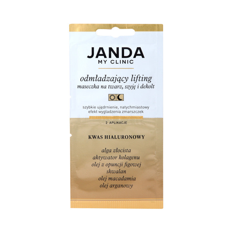 JANDA MY CLINIC Verjüngende Gesichts-, Hals- und Dekolletémaske mit Hyaluronsäure 8ml