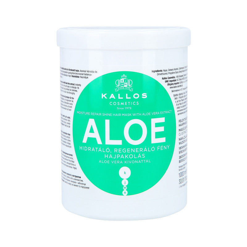 KALLOS KJMN Aloe Feuchtigkeitsspendende Haarmaske mit Aloe Vera 1000ml