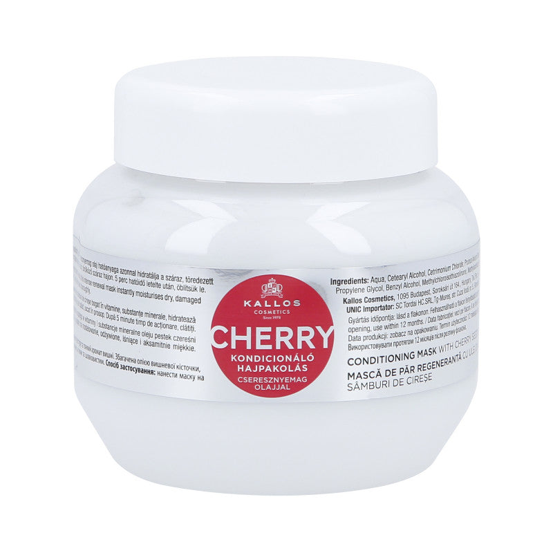 KALLOS KJMN CHERRY Maske für strapaziertes Haar mit Kirschkernöl 275 ml